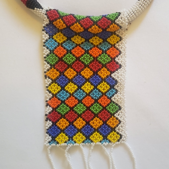 Massai beaded multicolored Women Collar necklace - Picture 4 of 7